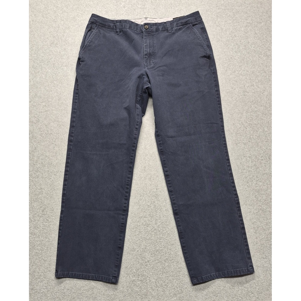 Bonobos Pants Mens 36x32 Faded Navy Blue Flat Front Chino Stretch Cotton